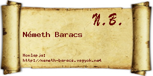 Németh Baracs névjegykártya